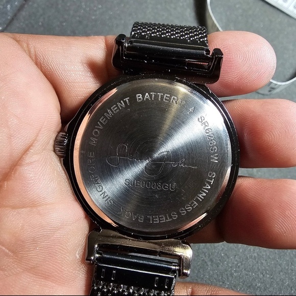 Sean John Mens Large Quartz Fashion Watch Black Mesh Strap Working SJB003GU - Picture 9 of 10